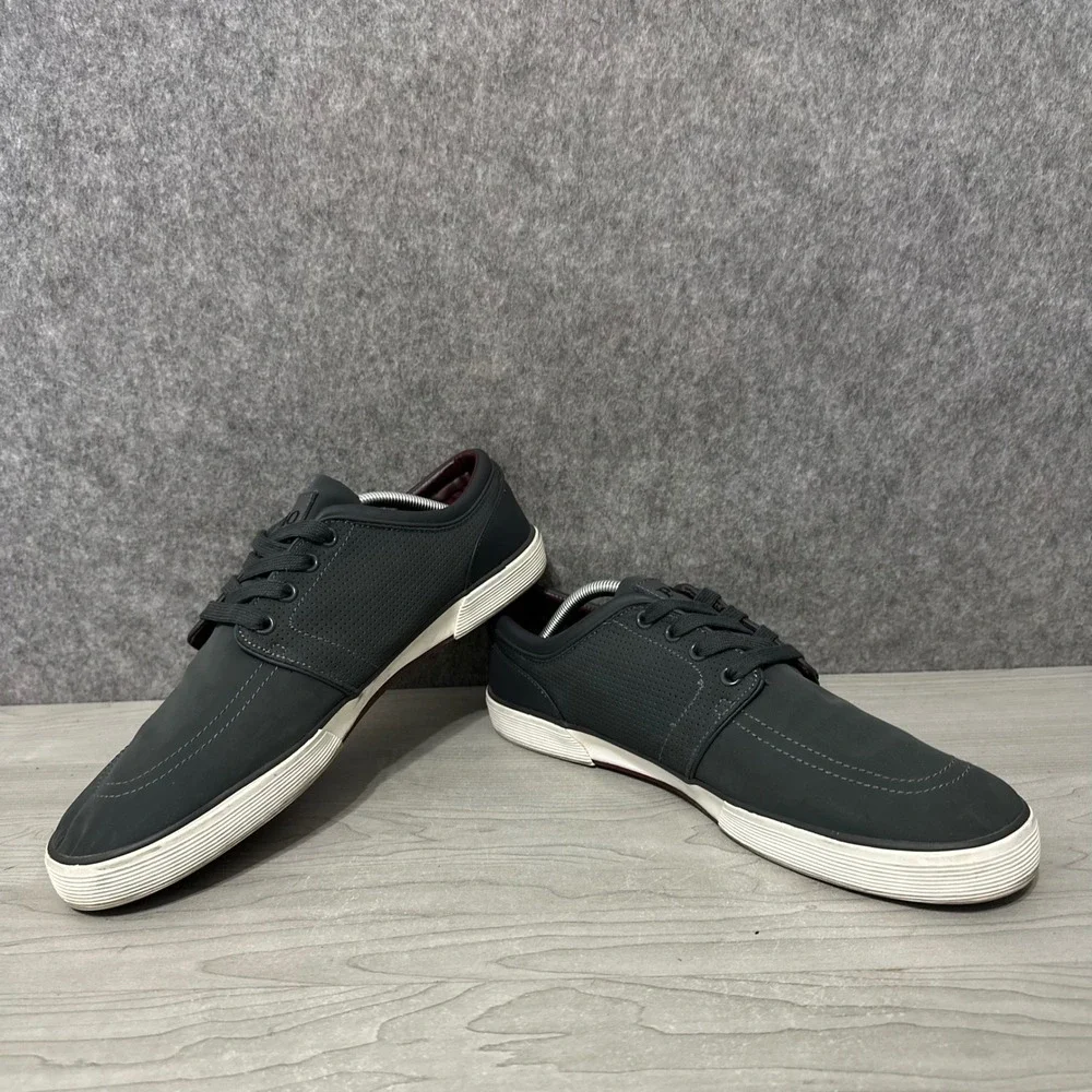 Polo Ralph Lauren Faxon‎ Low Sneakers Mens 12 Grey Perforated Nylon Shoes